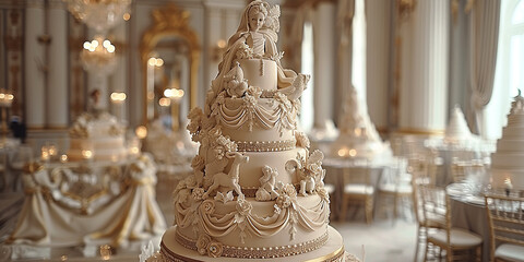 Fototapeta premium wedding cake 