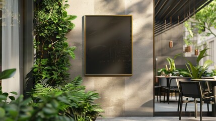 Blank Canvas Mockup with Greenery