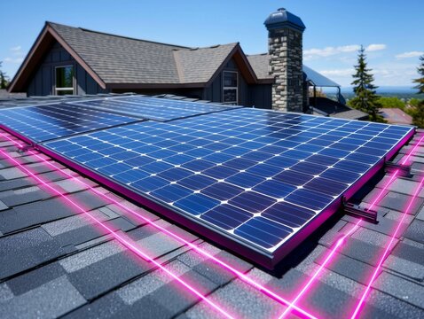 Precision Planning for Solar Panels - Laser Grid Mapping on Rooftop