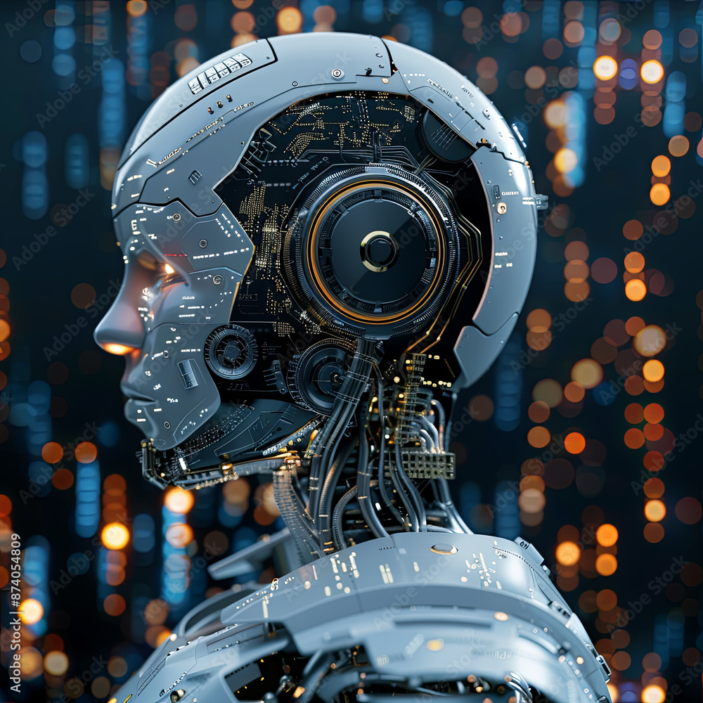 Poster a person shares news about the intersection of artificial intelligence and blockchain in a digital i