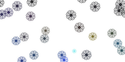 Light Purple, Pink vector natural artwork with flowers.