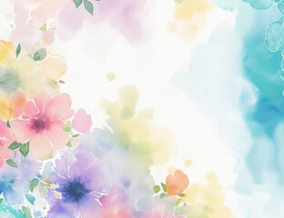 Elegant Floral Watercolor Beautiful Background
