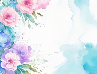 Elegant Floral Watercolor Beautiful Background