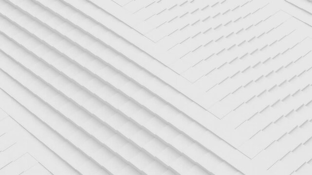White box cubes, wave motion, corporate abstract background, mosaic pattern, seamless looped animation. Concept business, big data. 3D render