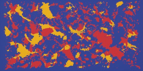 Abstract Surreal Colorful Stencil Cut-Out Spacescape