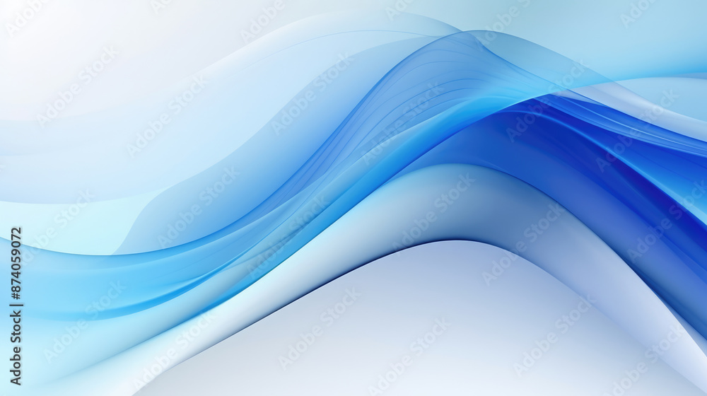 Wall mural abstract blue wave background. concept background ready for web banner design., generative ai