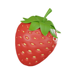 Strawberry for Graphic Design Projects. 3D Render