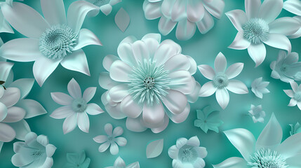 Obraz premium Soft blue flower, background for invitation card, wallpaper,Fractal image,beautiful template for inserting text,in color bue. Background with flower,Floral template with place for text Graphic design 