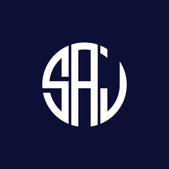 saj circle logo design