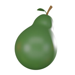 Vibrant Avocado of Nutritious Green Fruit for Healthy Eating Concepts. 3D Render