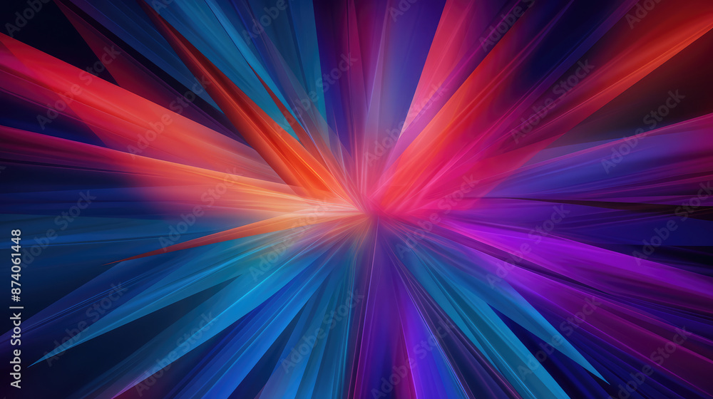 Canvas Prints abstract background. illustration. colorful rays., generative ai