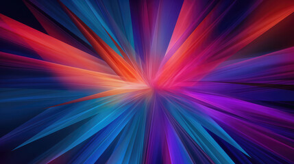 Fototapeta premium Abstract background. illustration. Colorful rays., generative ai