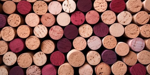 A Close-Up View of Wine Bottle Corks