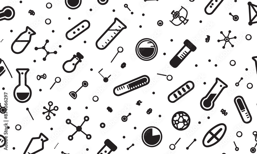 Poster set of construction icon pattern vector