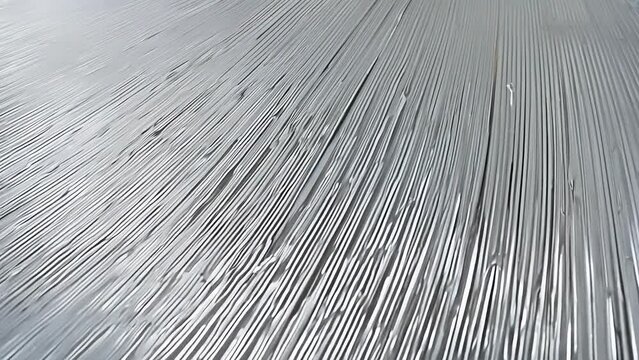 Textured metallic surface with parallel lines