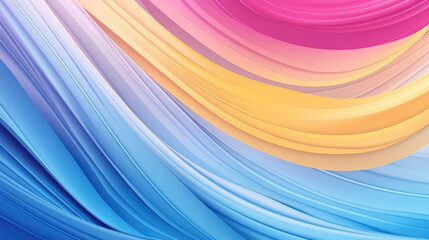 Obraz premium abstract background with lines in blue, yellow and pink colors., generative ai