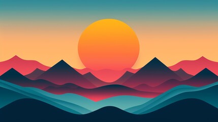 Illustrate a dynamic and impactful composition using bold colors, strong contrasts, and distinctive shapes, capturing attention with its intensity. Illustration, Image, , Minimalism,