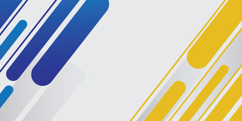 Blue and yellow abstract geometric banner background. vektor