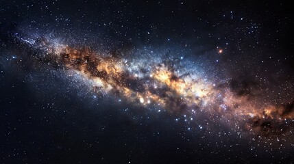 Fototapeta premium Вeautiful nebula galaxy view night landscape