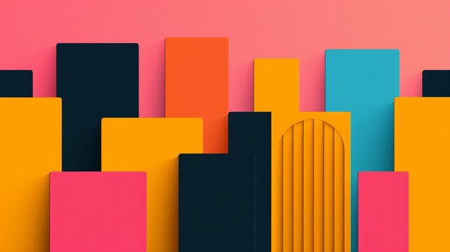 Craft a versatile modular design with flexible elements that can be easily adapted for various graphic applications and design requirements. Illustration, Image, , Minimalism,