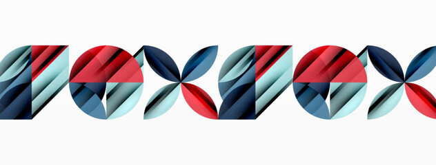 Circles and round shapes geometric minimal background