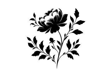 Flower silhouette Vector Style