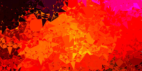 Dark Red vector texture with random triangles.