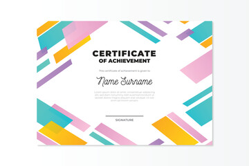 Abstract geometric certificate template design