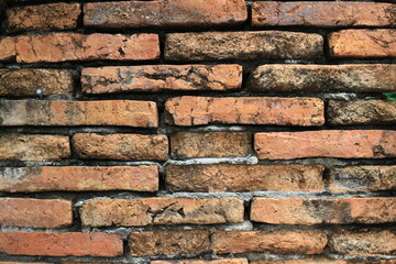 Old orange block brick wall backgrounds textures.