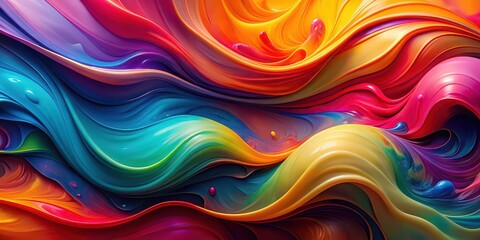 Obraz premium Abstract colorful background with vibrant hues and fluid shapes, abstract, colorful, background, vibrant, hues, fluid, shapes