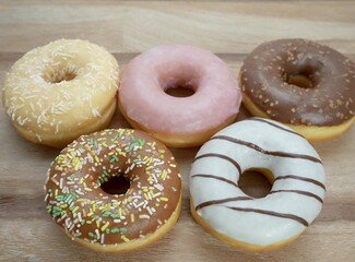 Glazed Donuts - Multicolored Donuts Assorted - Homemade Pastry
