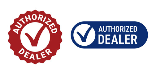 Authorized dealer circle and horizontal stamp for verified seller
