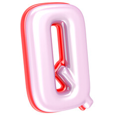 D Font Pink 3D  Render With White Background