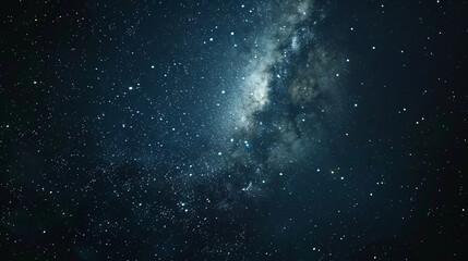 Image of the night sky with stars and galaxies in outer space, serving as a serene and captivating universe background.