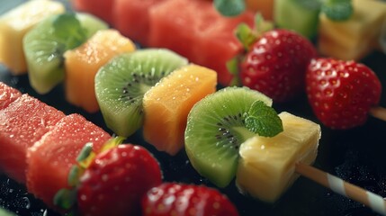 Fruit Skewer Close Up