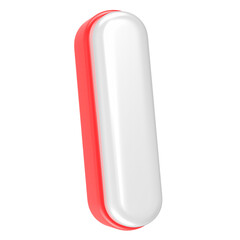 3d rendering Font I isolated