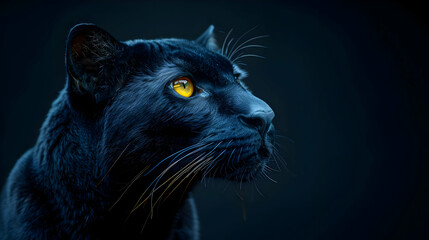 Black Panther Portrait - Close-Up of a Panther's Eye