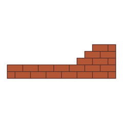 Obraz premium Brick Wall Vector icon 