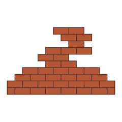 Brick Wall Vector icon 