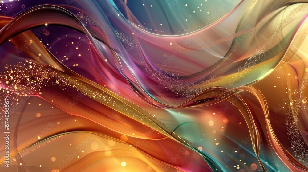 Aufkleber elegant abstract background featuring a mix of colors glitter and flowing patterns