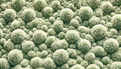 Seamless wallpaper texture with light green fluffy carpet appearance