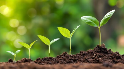 Fototapeta premium Plants gradually grow.