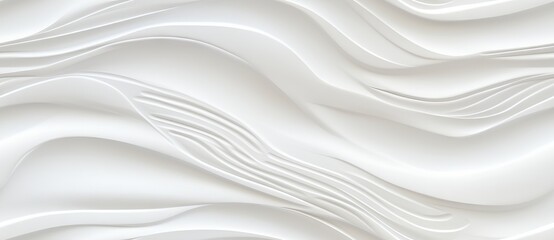 Naklejka premium A white wavy background with a subtle texture.