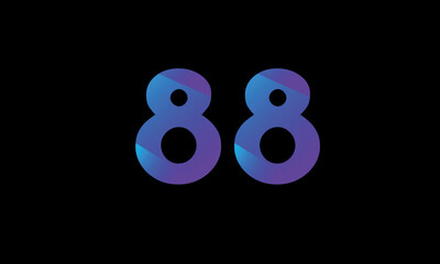88 Number Logo Modern Purple fresh clean