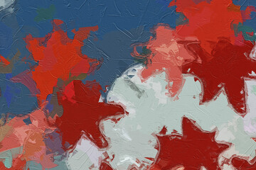 Oil paintings and various flowers, lotus leaves, roses, peonies, butterflies, fruits, fragrance, and beauty