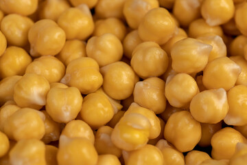 wet chickpeas porridge during cooking