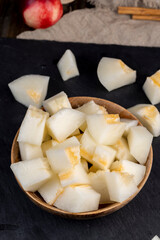 fresh melon cooked for nutrition