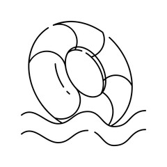 Rubber rings. rubber ring, life preserver, swimming ring, swimming pool, beach, summer. Vector icon illustration