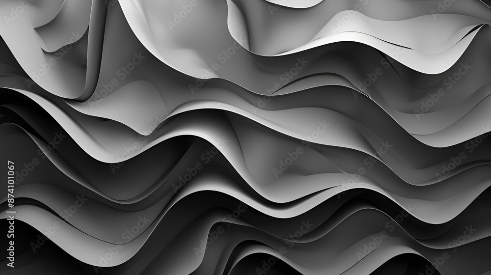 Poster abstract white and black background. modern background concept,3d render of abstract background with
