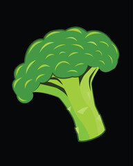 Illustration of a fresh broccoli